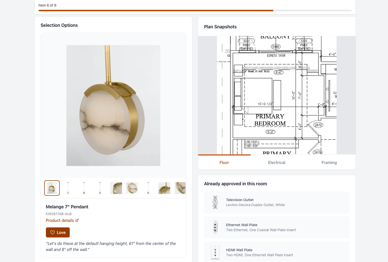 Share custom home projects with clients and subcontractors using secure links